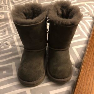 Grey Bailey Bow Uggs, Toddler Size 7